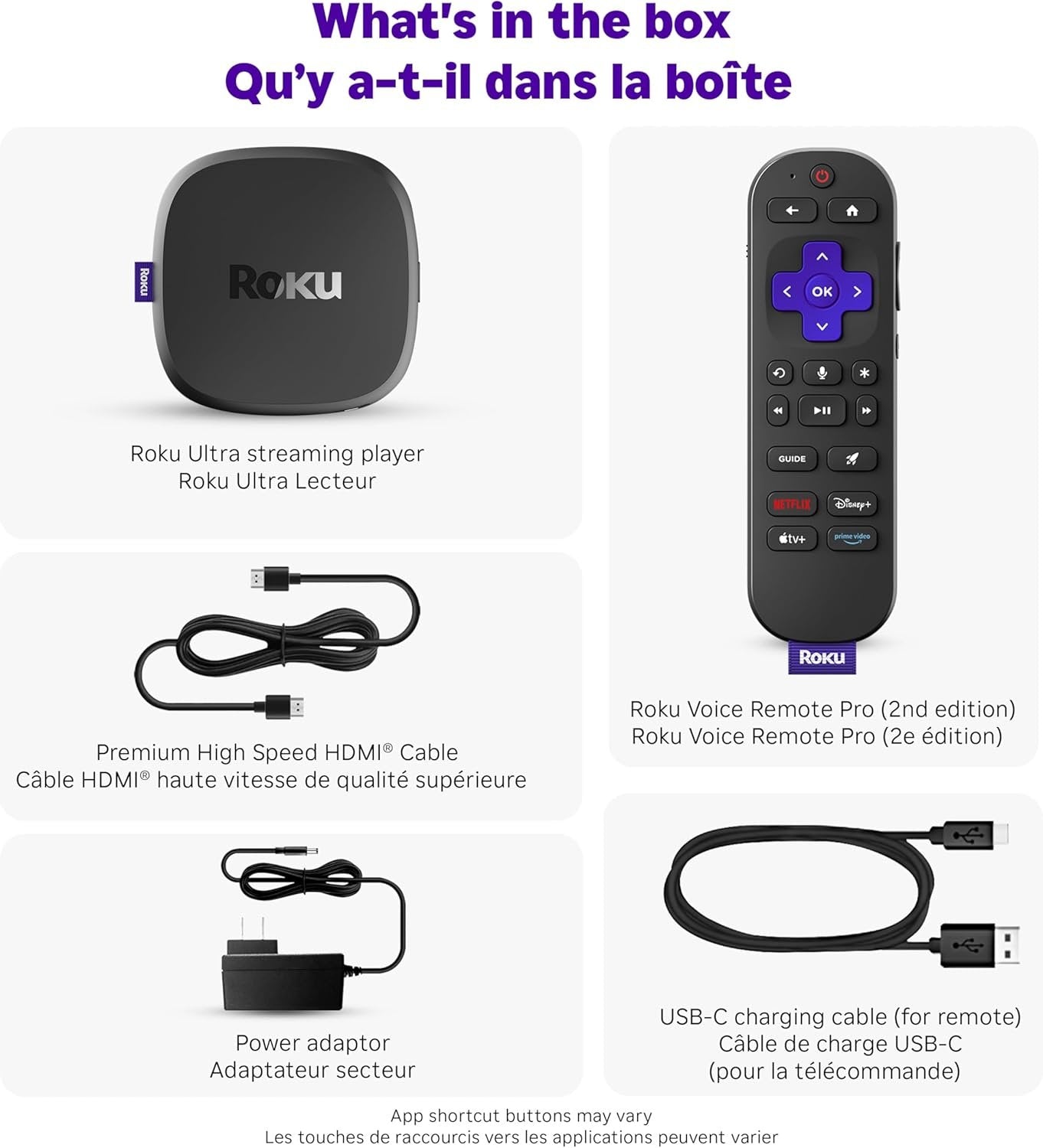 Roku Ultra 2024 | The Ultimate Streaming Player - 4K Streaming Device with HDR10+, Dolby Vision & Atmos - Bluetooth & Wi-Fi 6 - Rechargeable Voice Remote Pro with Backlit Buttons - Free & Live TV