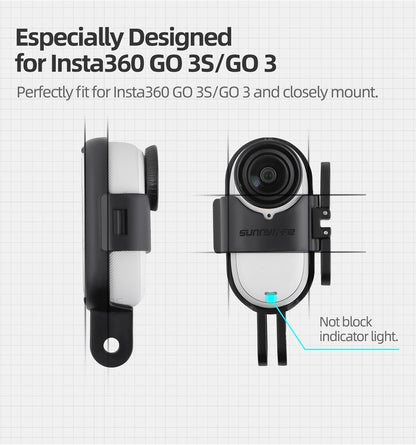 MotuTech Support Frame for Insta360 GO 3S/GO 3 Cage Connector Bracket Horizontal and Vertical Socket Accessories Adapter Quick Disassembly Kit