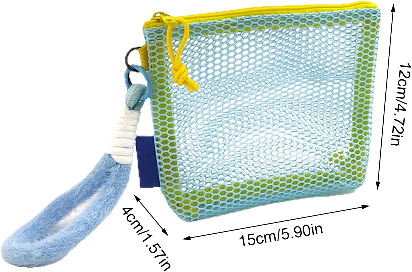 Clear Travel Makeup Bag, Lightweight Toiletry Organizer with Net Pockets 5,90inch, Portable Cosmetic Bag for Daily Use, Gym, Car, Honeymoon, Vacation, Hiking, Dorm, Hotel