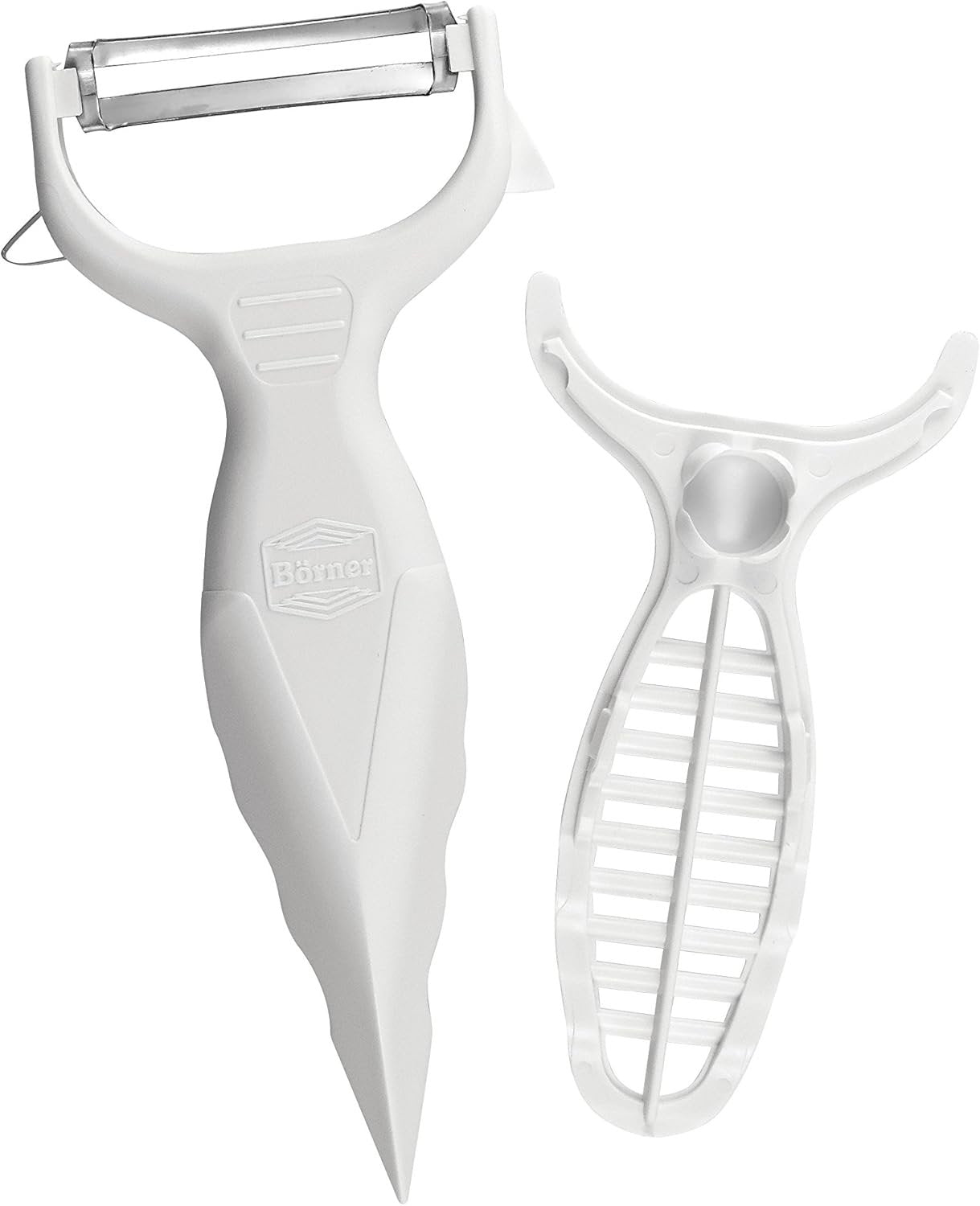Swissmar Borner V-2007 Veg'Art Prep Tool with Detachable Grater, White