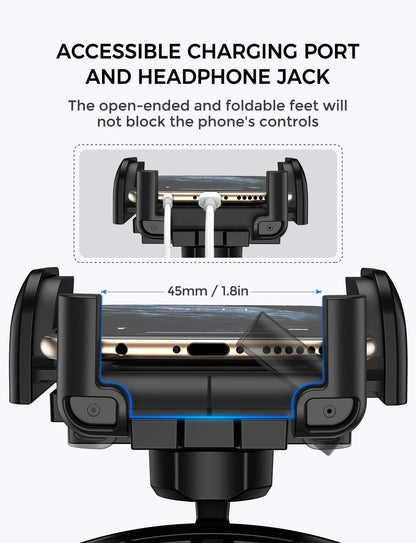VSSMSSA CD Slot Phone Holder for Car, 360° Rotation CD Slot Car Phone Mount, Easy One Touch CD Slot Cell Phone Holder Compatible with iPhone, Samsung, LG, Moto, Huawei, Nokia, and Other Smartphone