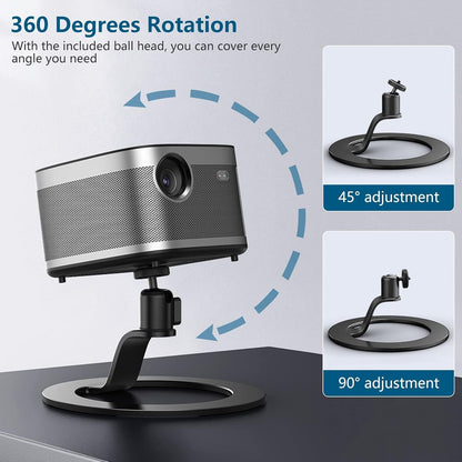 IGTOPS Desktop Projector Table Stand, Multi-Angle Projection Stand, Universal Camera Mount with 1/4" Screw Interface, Projector Stand