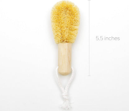 2 Types Set of Tawashi a Kitchen Scrub Brush with Handle for Dish, Pan, Pot, Strainer, Sink and Vegetables