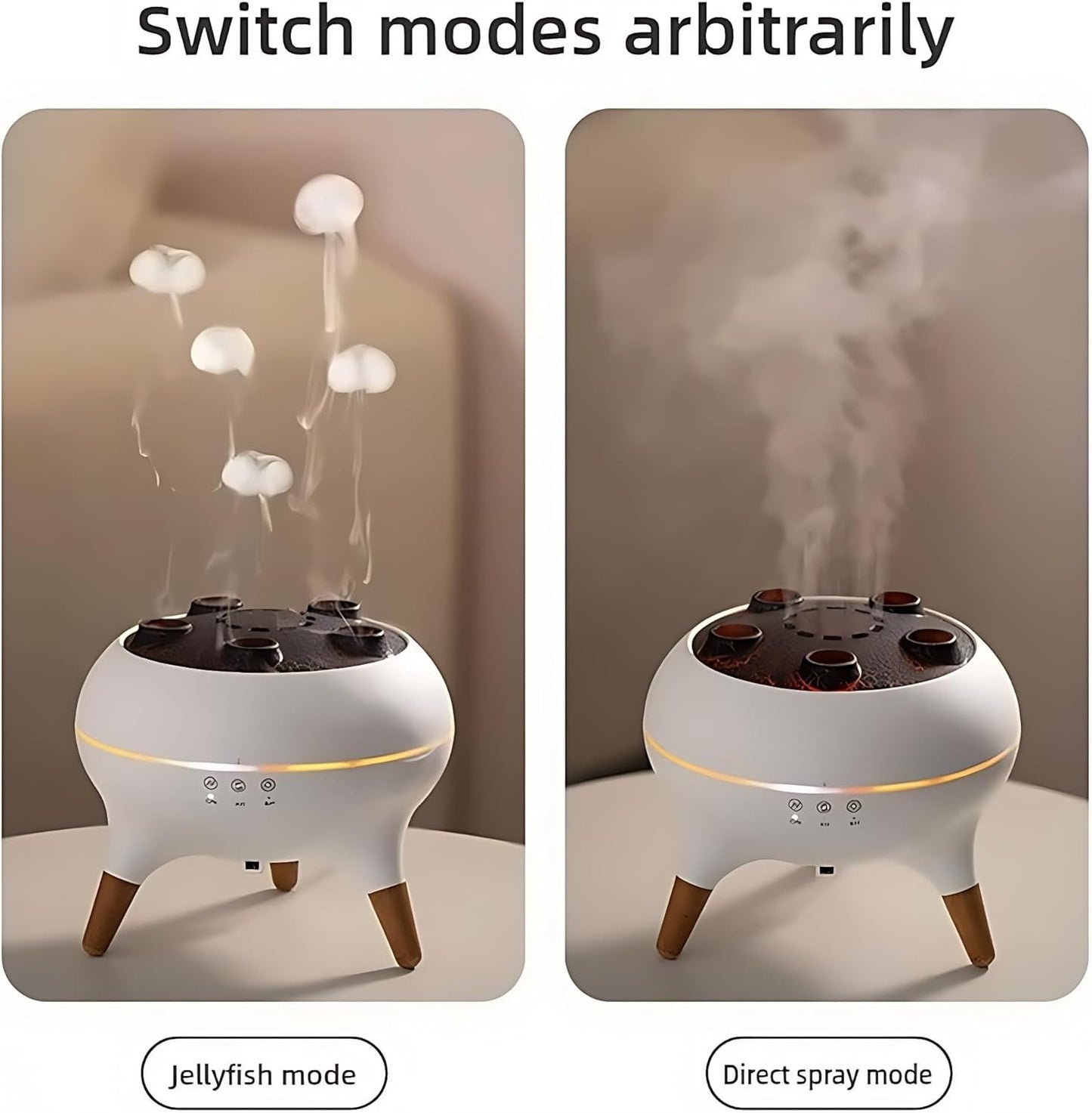 Jellyfish Diffuser, 7 Colors LED Dancing Jellyfish Essential Oil Diffuser with Remote Control, 250ml Jellyfish Mist Flame Aromatherapy Air Humidifier for Home, Bedroom & Office