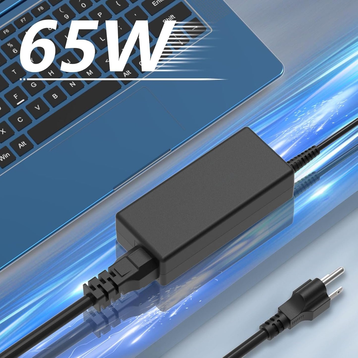 Hafiuege 65W 45W Universal 19V Laptop Charger AC Power Adapter for Asus Acer Aspire 1 3 5 Compatible Some HP Toshiba; Samsung IBM ComPad Sony Ultrabook Notebook Chromebook Monitor Supply