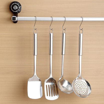 ReaNea Stainless Steel Cooking Utensils Set 4 Pieces, Kitchen Tools Set Include Metal Spatula Set, Kitchen Skimmer, Soup Ladle, Kitchen Gadgets Essentials New Home Must Have
