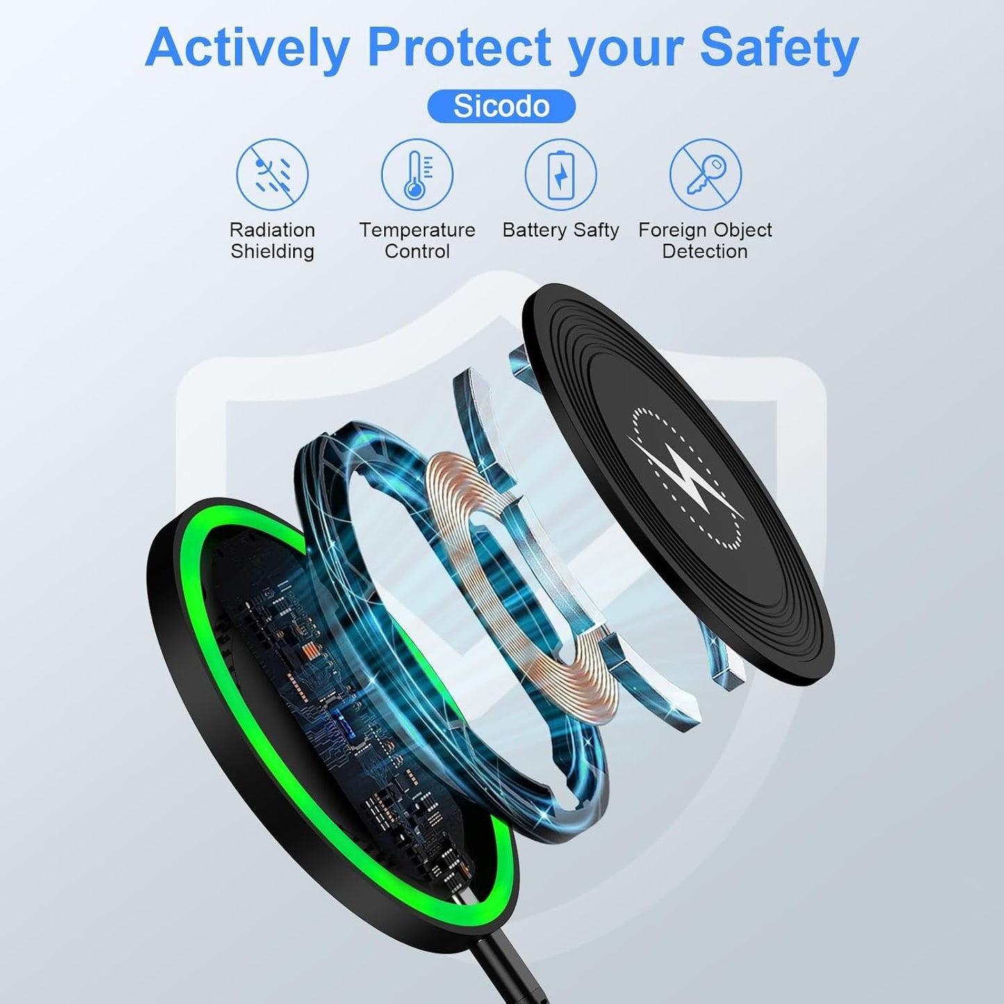 Pixel 9 Pro Wireless Charger, Fast Wireless Charging Pad for Google Pixel 9a/9 Pro/9Pro XL/9Pro Fold/8/8Pro/7/7Pro/6/6 Pro/5, Wireless Charger Android for Samsung S25 Ultra/Z Flip6/ Fold 6, iPhone 16