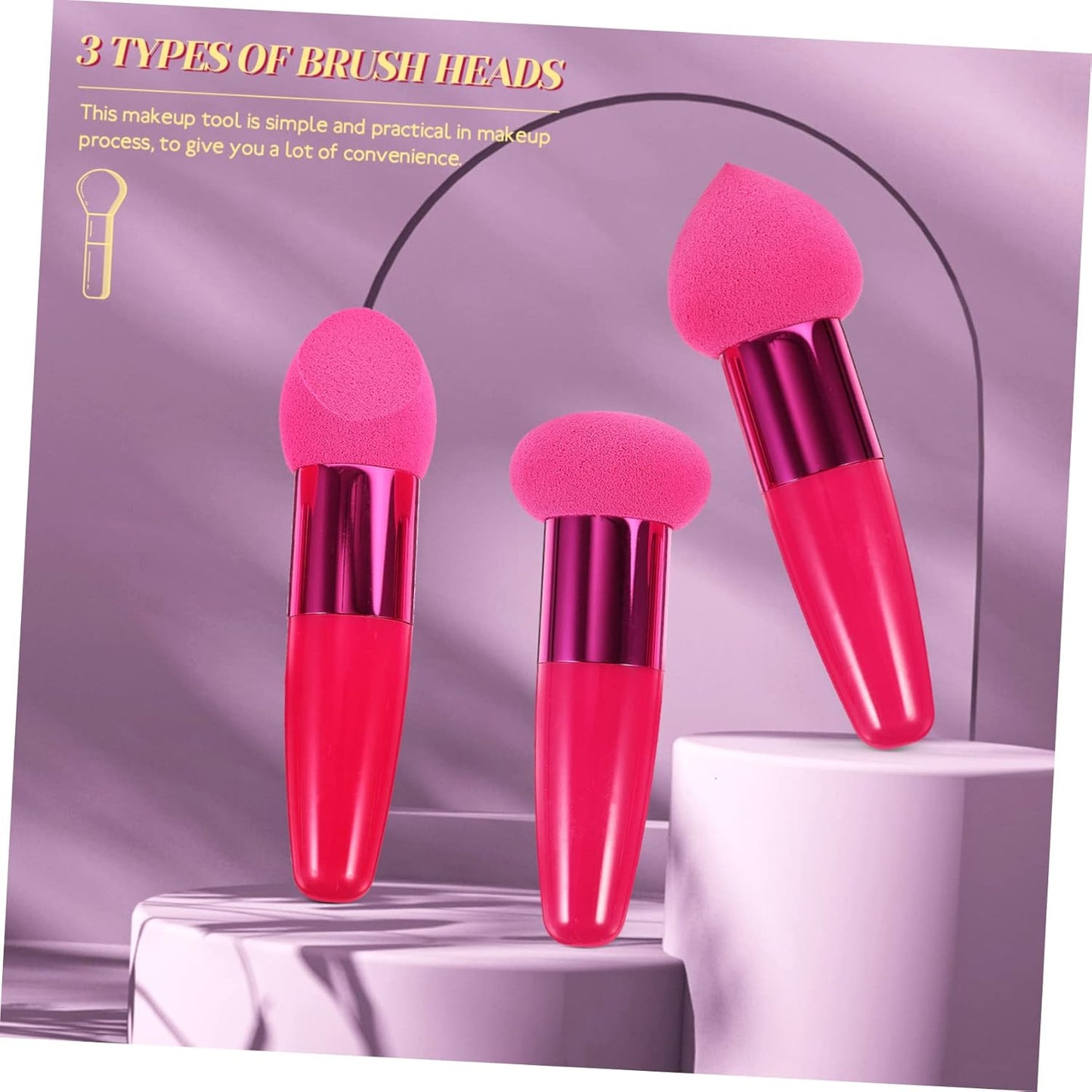 NULYLU Spugne Per Trucco Set Di 3 Pezzi Di Spugne Per Fondotinta Spugnette Per Make Up Accessori Per Trucco Femminile