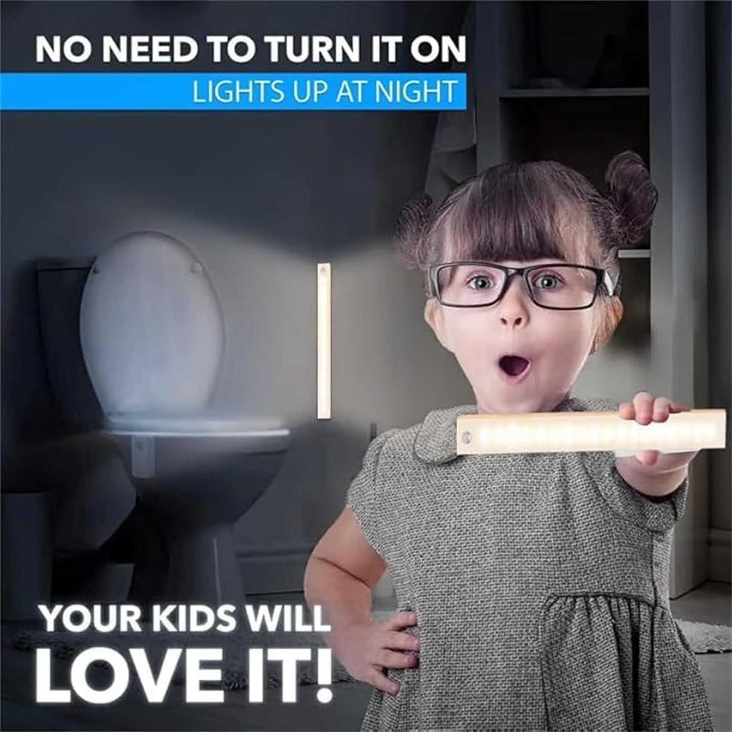 Festivalment Lights,Wireless Under Cabinet Lighting,Smart Motion Sensor Rechargeable LED Lights,Punch-Free Indoor Magnetic Stick-Up Battery Light with 3 Adjustable Modes,for Wardrobe,Bedroom,Stair