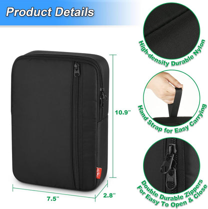 Travel Carrying Case Compatible with WEILY/Flymiro Lighted Vanity Makeup Mirror, Waterproof Lighted Makeup Bag, Portable Makeup Mirror Holder with Separate Pocket for Battery, Charger and Accessories