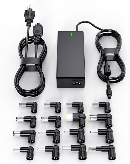 90W Universal AC Adapter Laptop Charger, Replacement for HP Acer Dell Asus Lenovo IBM Toshiba Samsung Sony Fujitsu Gateway Laptop Ultrabook Chromebook Power Cord with 16 Plugs