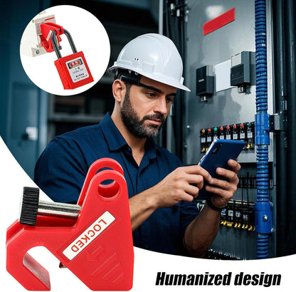 Circuit Breaker Lock, Electric Air On-Off Locking Tool, Distribution System Lockout Insulation Device, Hand for Breaker, Safety and Security Features, Easy Installation, Sturdy Material