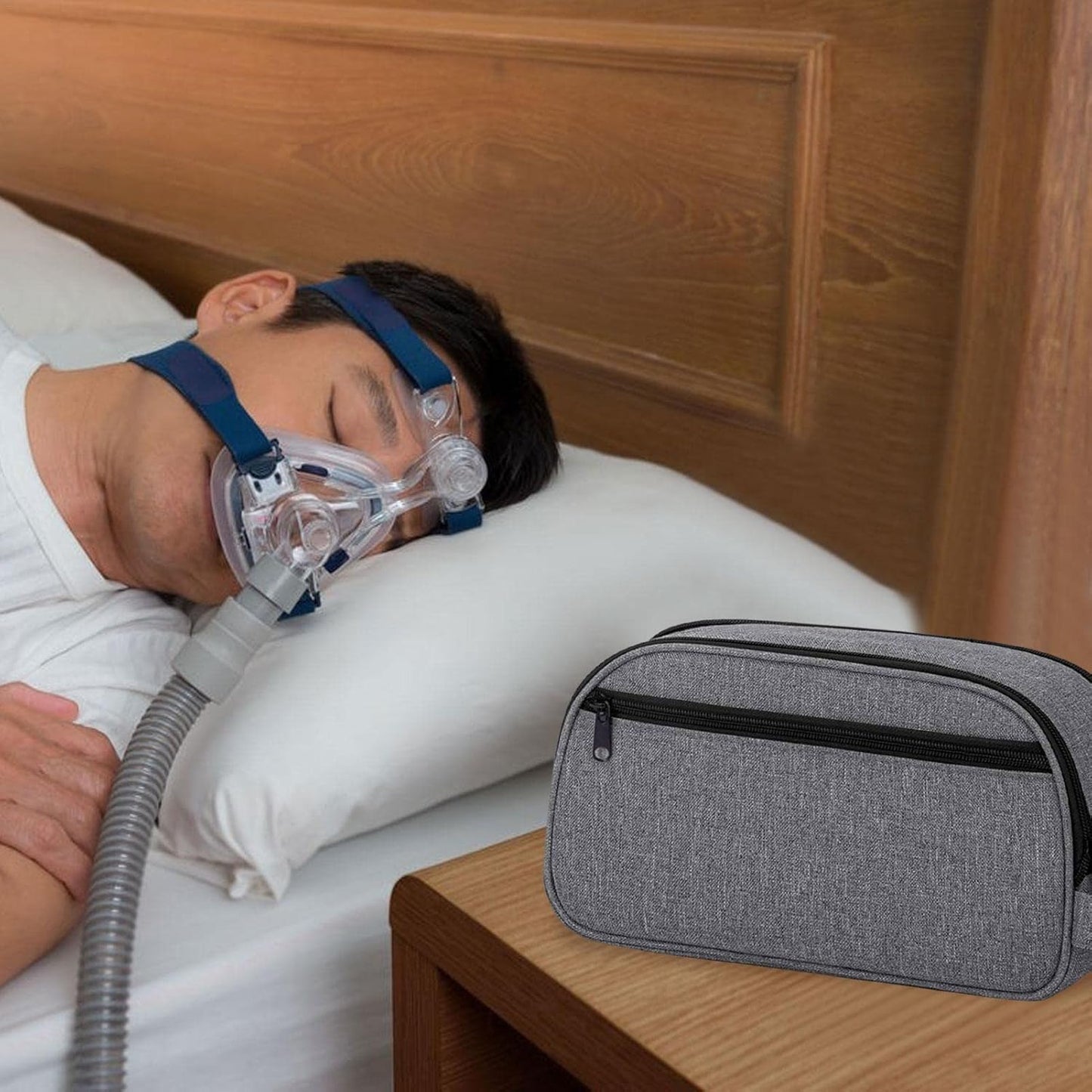 GIMOCOOL CPAP Travel Bag - Thickened Travel Fan Bag | CPAP Car Protective Case, Multiple Compartments Bag for Home CPAP Accessories