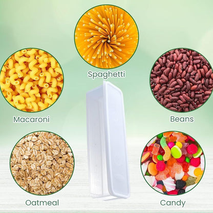 TXHFYKH Plastic Tall Food Storage Spaghetti Noodle Pasta Container, Airtight Food Storage Containers, Kitchen Storage Box (Set of 2)