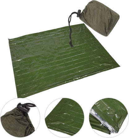 BESPORTBLE Outdoor Survival Blanket Aluminum Film Emergency Blanket Compact Lightweight Rainproof for Weather