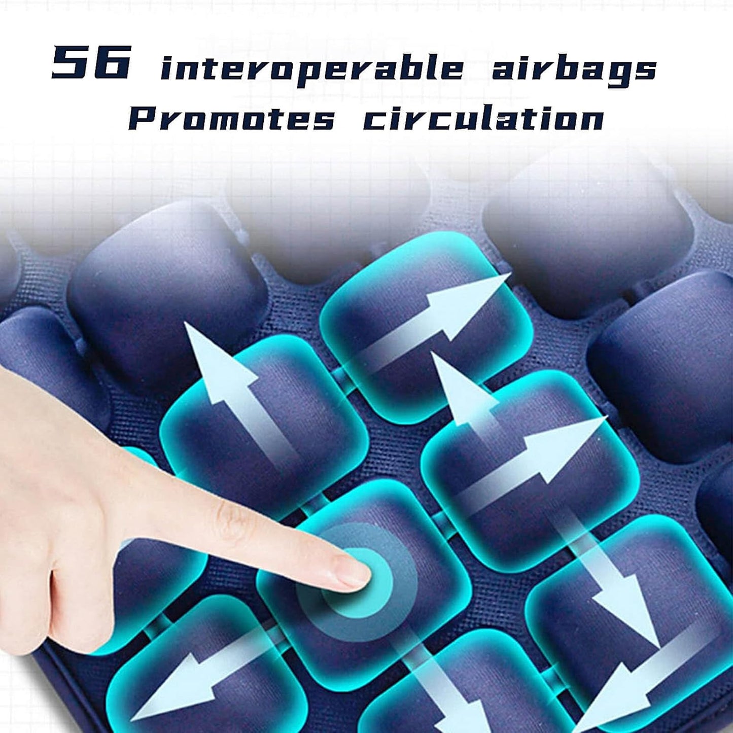Sondur Travel Cushion,2025 New 3D Self-Inflatable Air Cell Seat Cushion for Pressure Relief, Portable Office, Wheelchair, Car Seat Cushion(Blue)