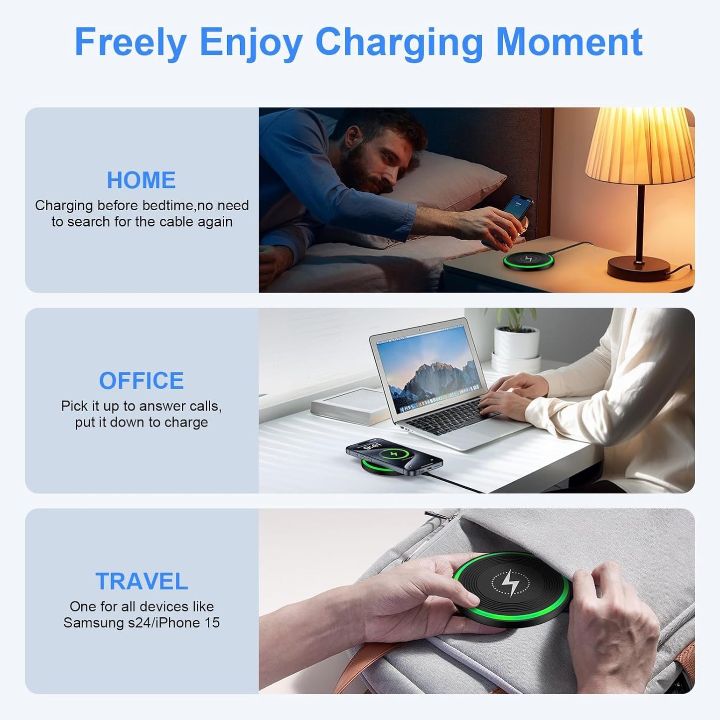 Pixel 9 Pro Wireless Charger, Fast Wireless Charging Pad for Google Pixel 9a/9 Pro/9Pro XL/9Pro Fold/8/8Pro/7/7Pro/6/6 Pro/5, Wireless Charger Android for Samsung S25 Ultra/Z Flip6/ Fold 6, iPhone 16
