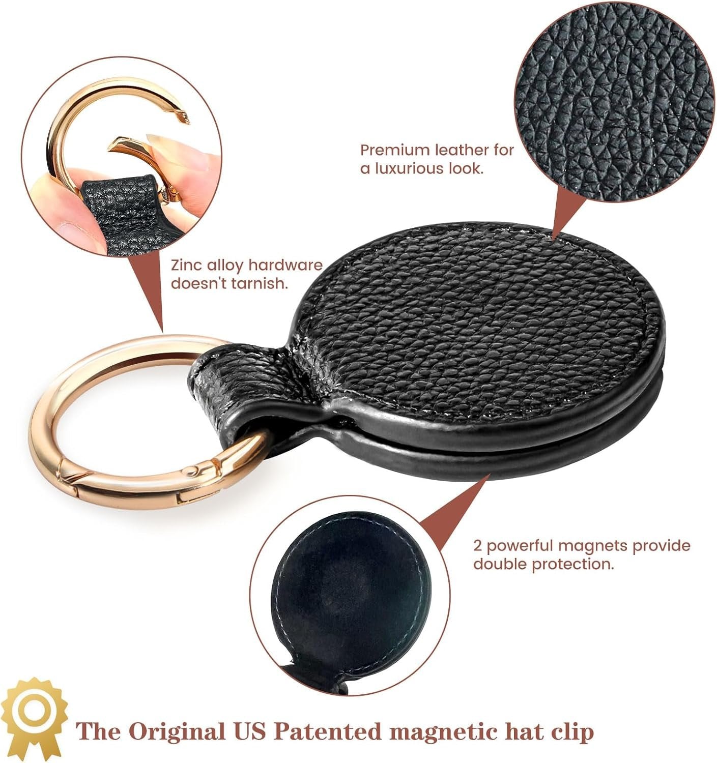 Niveaya Hat Clip for Travel - Women's Travel Accessory, Multifunctional Magnetic Hat Clip for Hanging Sunglasses, Car Keys.