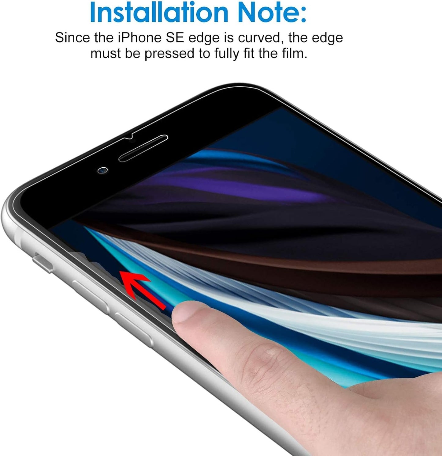 JETech Screen Protector for iPhone SE 3/2 (2022/2020 Edition) 4.7-Inch, Tempered Glass Film, 3-Pack