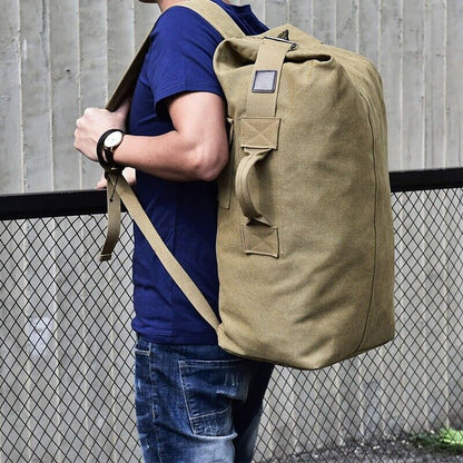 AIMALL Men's Fashion Canvas Backpack, Large Capacity Travel and Outdoor Sports Bag, Available in Small and Large Sizes