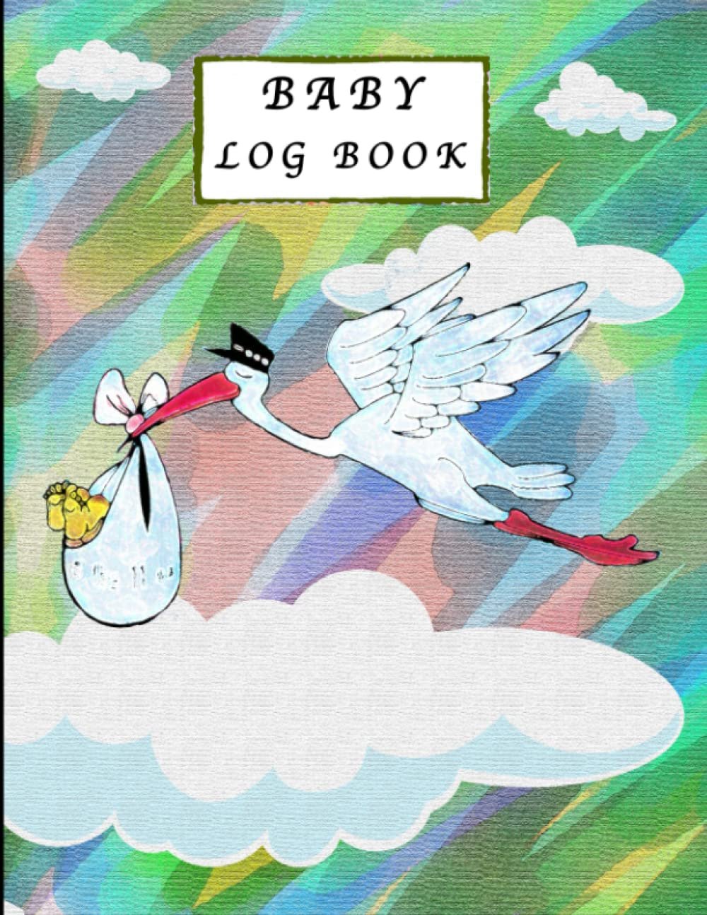 Softcover,Baby Log Book ,Notebook, Cute Crane, Baby Delivery, Daily Baby Journal, Newborns,Nursing, Feeding, Sleep, Diapers,Baby Tracker: Softcover, Newborn, Baby Log Book ,Notebook,Daily Baby Journal, 8.5 x 11, 120 pages,Mummy,Daddy, Parents, Crane, bird