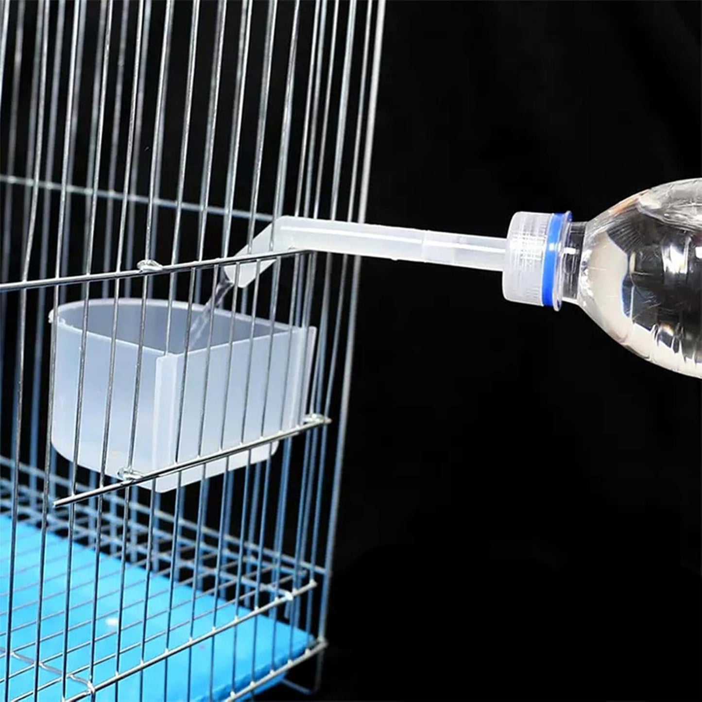 Rukjmqi Bird Waterer and Feeder,Bird Feeder Water Dispenser Filler | Long Drinker Injector, Filling Tool Watering System, Feeding Supplies for Parrot Cockatiel Lovebirds