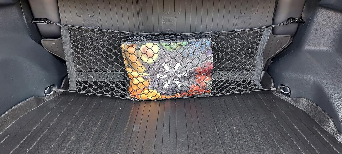 Envelope Style Trunk Mesh Backseat Cargo Net for Toyota RAV4 2019-2023 | Automotive Interior Accessories | Premium Car Trunk Storage Organizers | Cargo Net for SUV Smart | Vehicle Storage Organizer