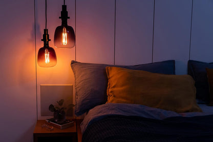 OSRAM LED Vintage 1906 Smoked Glass 4.5W 150lm Globe Shape 140mm Diameter E27 Warm White Linear Filament Dimmable Up To 15,000 Hours Life