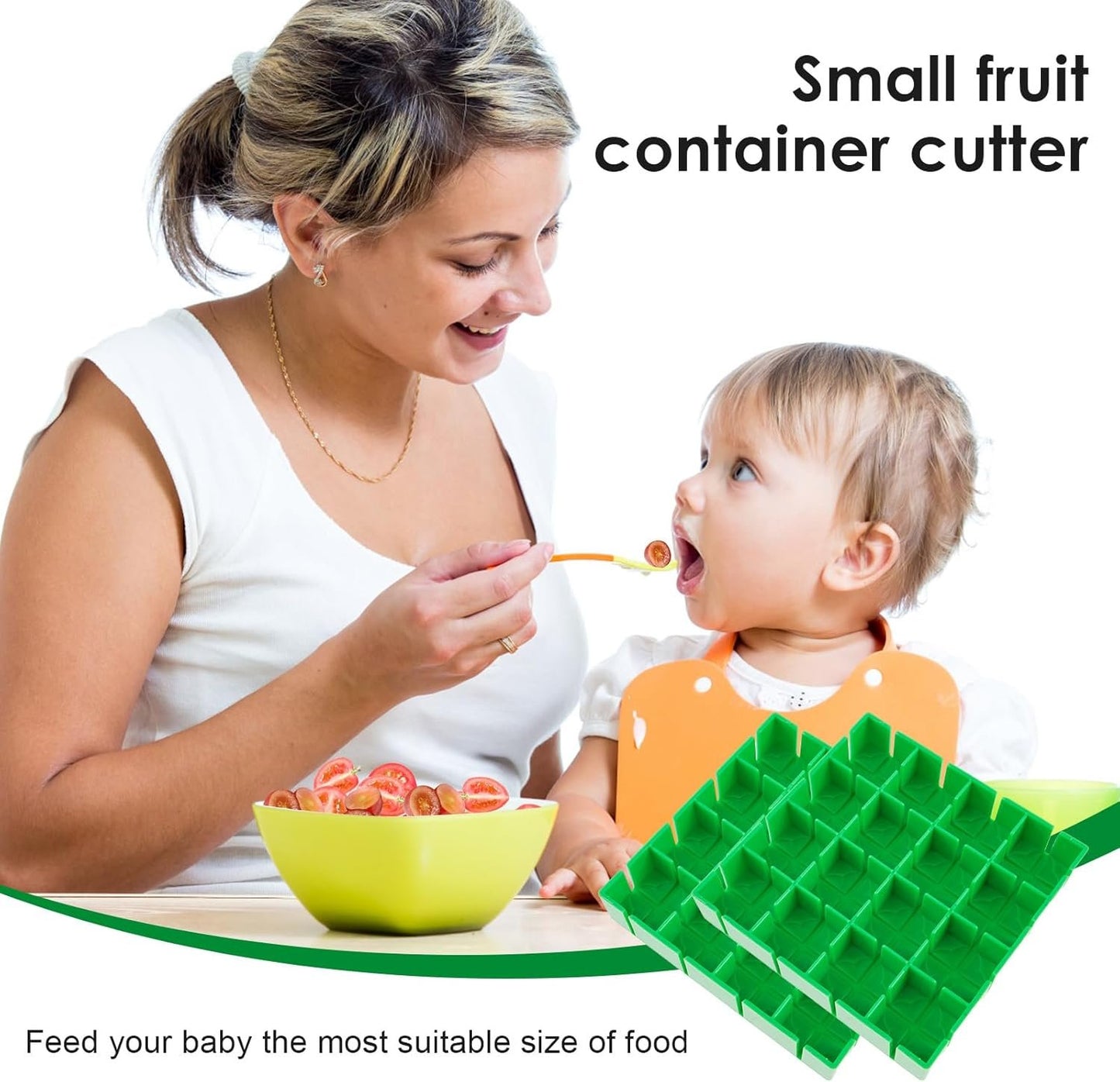 XYDHQS 2Pcs Grapes Cherry Tomatoes Cutter Slicer, Food Grade Grape Cutter Tool, 16 Compartments Finger Safe Cherry Tomato Slicing Tool, Perfect for Kids Snacks, Salad Prep