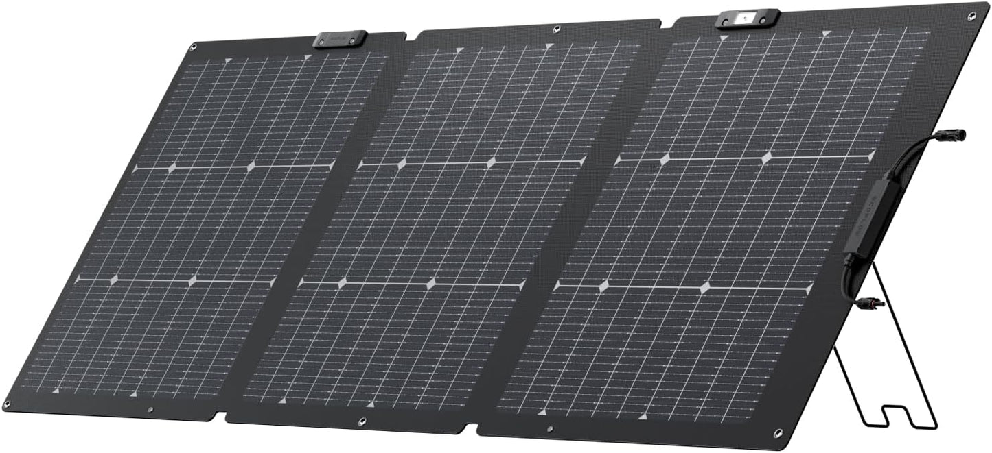 EF ECOFLOW 160 Watt Portable Solar Panel for Power Station, Foldable Solar Charger with Adjustable Kickstand, Waterproof IP68 for Outdoor Camping RV Off Grid System…