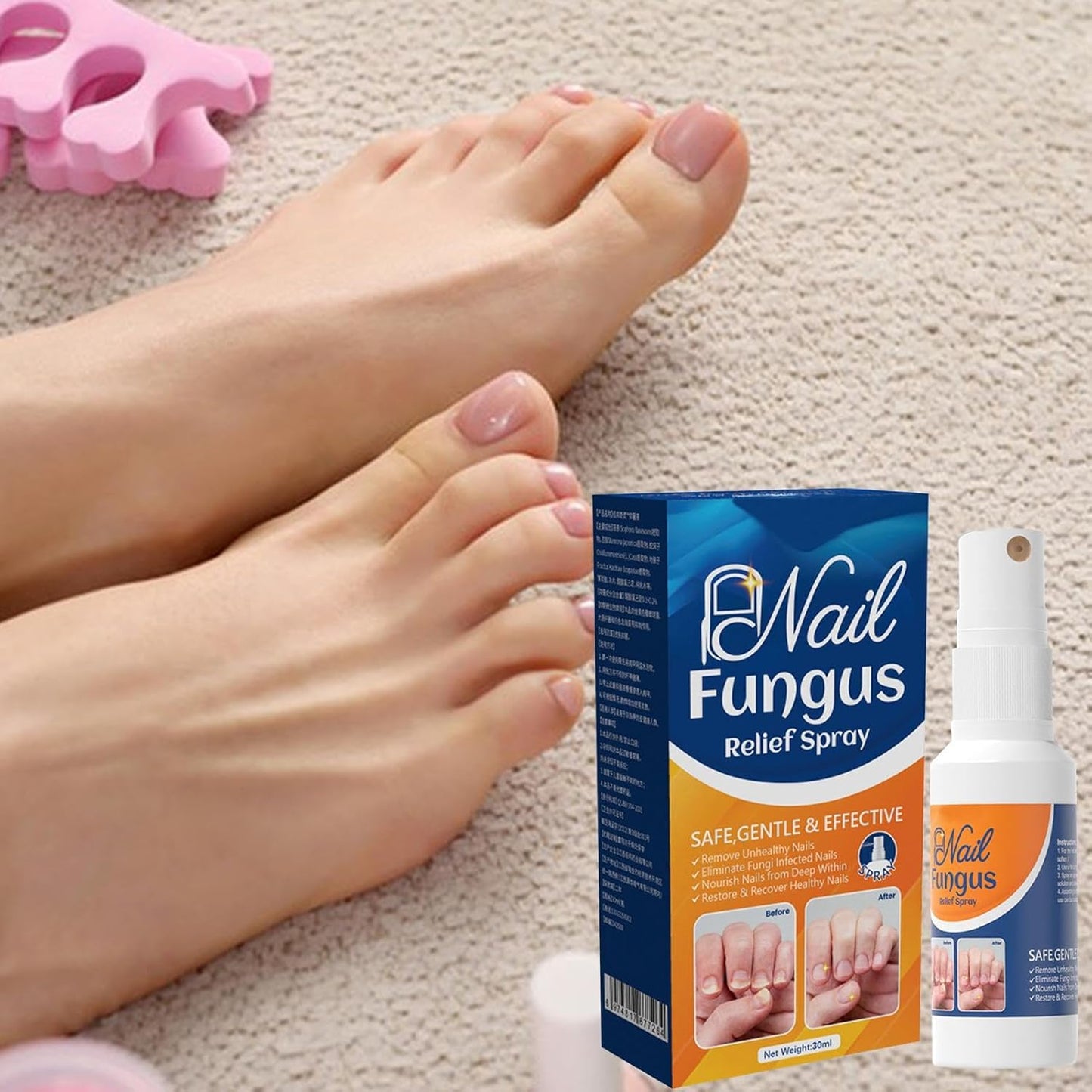 Nail Strengthener, Toenail Care Spray, Gentle Repair Formula, protezione lunga, efficace trattamento per smalto per unghie