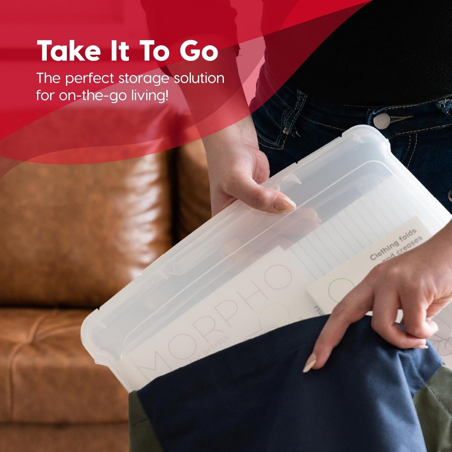 IRIS USA 8.5" x 11" Thick Plastic Portable Project Storage Case with Snap-Tight Closure Latch, 6-Pack, Caddy Container Box to Organize Paper Magazine Document Craft Hobby Quilting Art Supplies, Clear