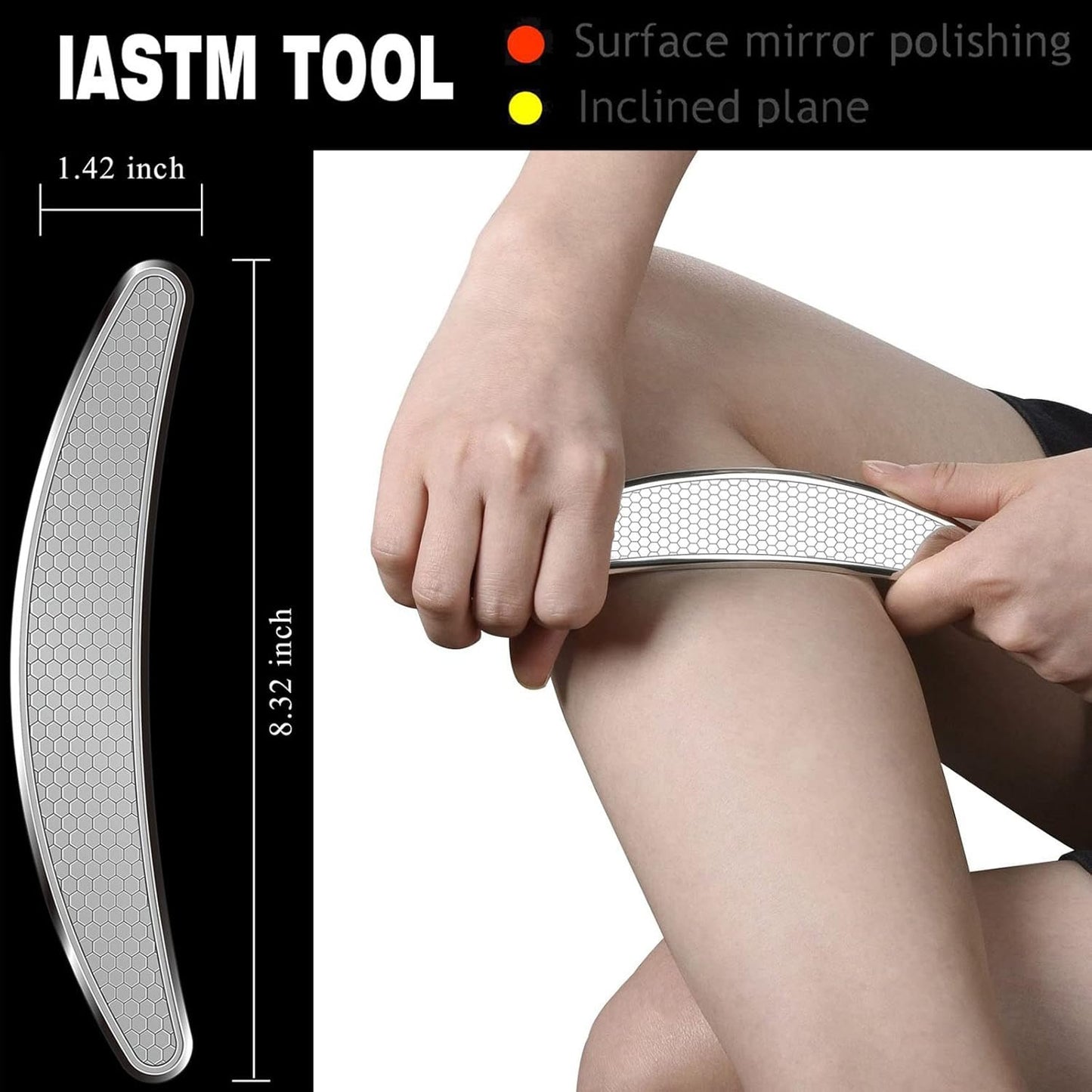 BYYDDIY 3 in 1 Stainless Steel Muscle Scraper Tools Set,Scraping Massage Tools for Physical Therapy & GuaSha Massage Scraper Tool