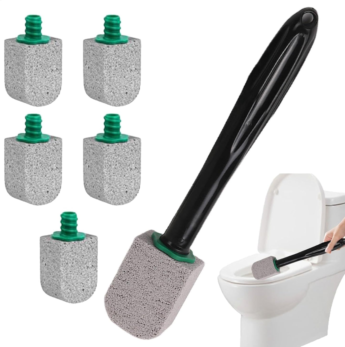 Toilet Cleaning Wand, Toilet Bowl Stain Remover, Deep Scrub Accessories, Hard Water Dirt Lifter Tool, Efficient Bowl Maintenance, Essential for Household Clean, 9.5x2.4x1.8in
