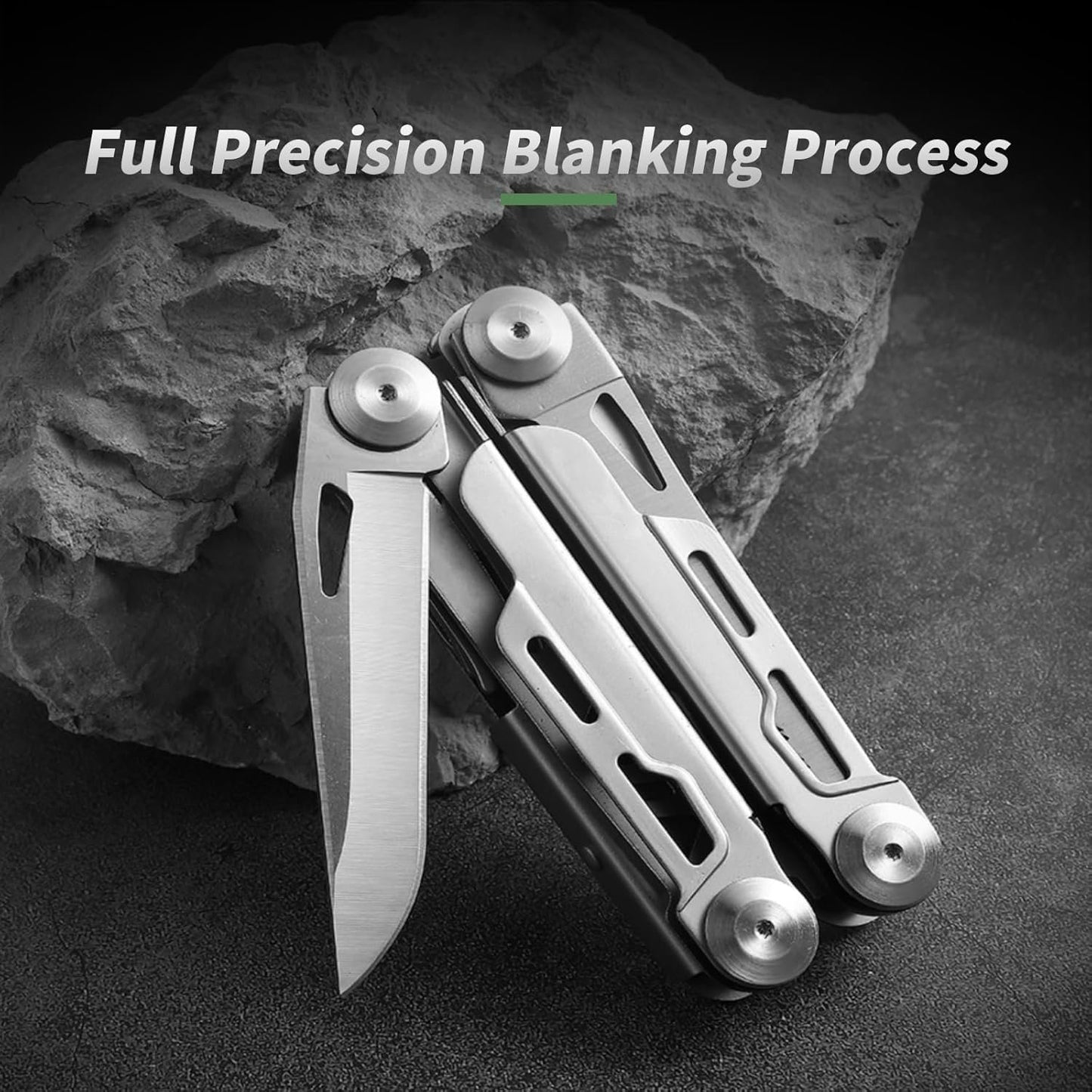 ETANPE 12-in-1 Multitool Pocket Knife, 420 Stainless Steel, Foldable Design with Pliers, Wire Cutters, Saw Blade, Scissors, Screwdrivers, Bottle Opener, Back Clip, Nylon Sheath