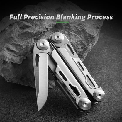 ETANPE 12-in-1 Multitool Pocket Knife, 420 Stainless Steel, Foldable Design with Pliers, Wire Cutters, Saw Blade, Scissors, Screwdrivers, Bottle Opener, Back Clip, Nylon Sheath