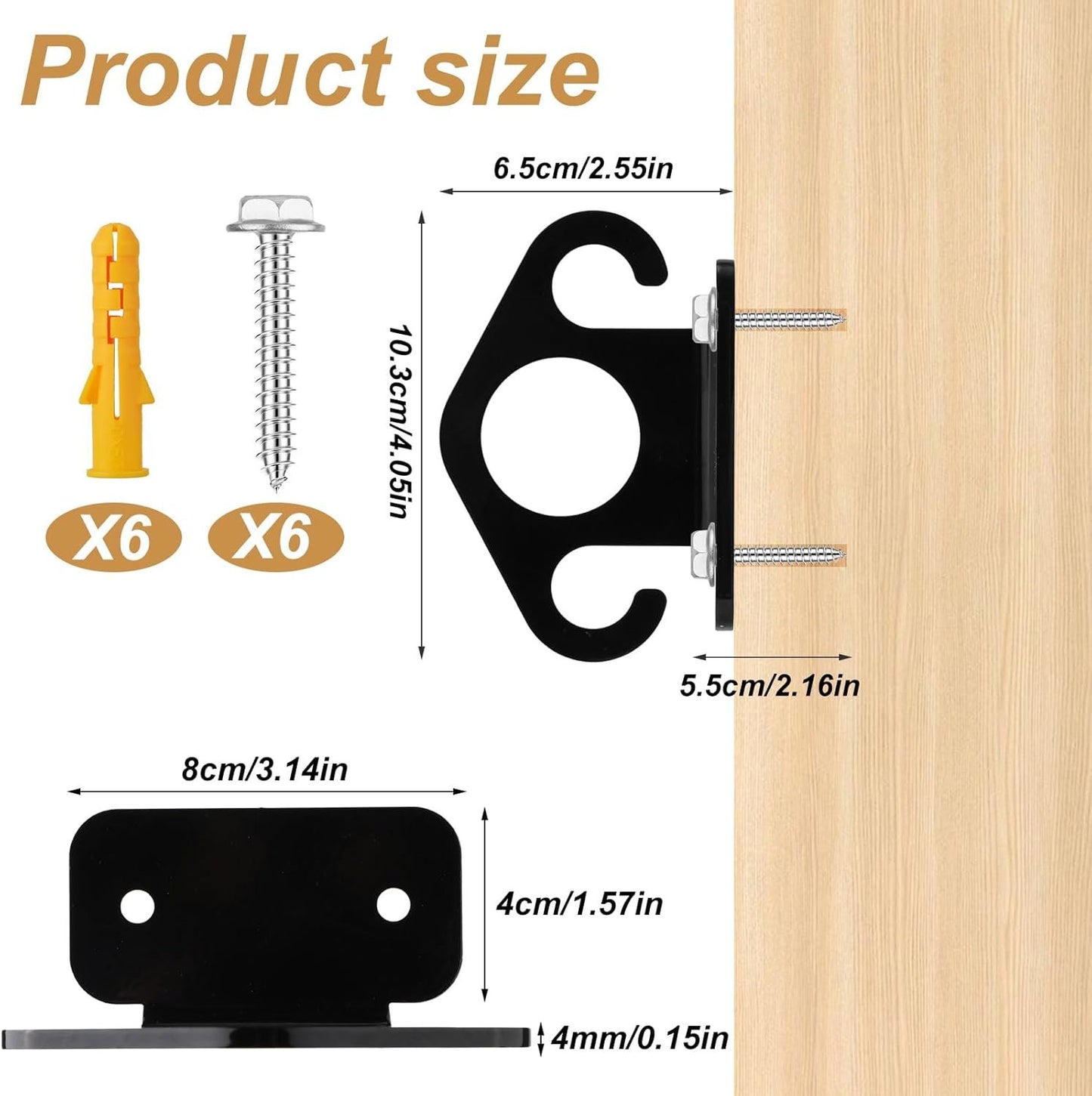 3pcs Resistance Band Anchor, Wall Mount Workout Anchors Resistance Band Hooks with Screws Home Suspension Training Kit Resistance Band Accessories for Home Gym Workouts