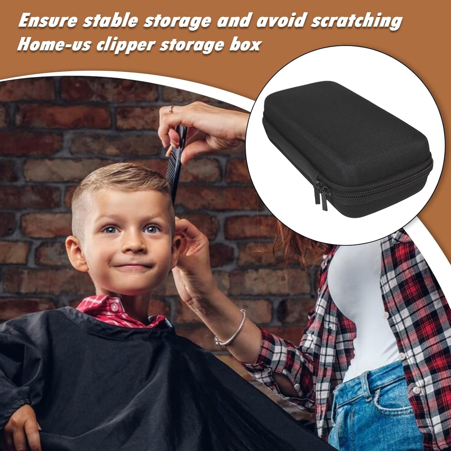 Generisch a clip per parrucchieri, borsa per accessori da , contenitore portatile per trimmer in bagno, salone, campeggio, casa, parrucchiere, cura dei capelli
