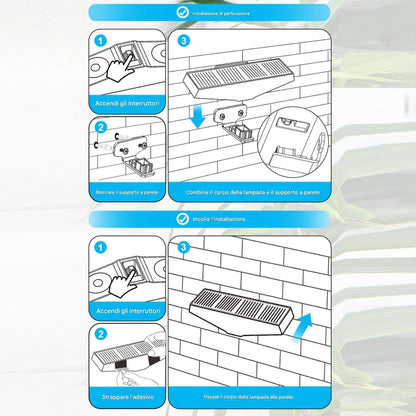 Wall Mounted Lights, Fence Lights Automatic, Foldable LED Panels, Motion Sensor, Weatherproof Design, Solar Light for Home, Driveway, Garden, Yard, House, Garage and Exterior