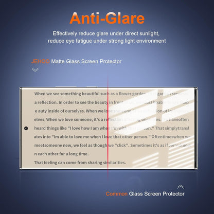 [2 Pack] JEHOO 28 ° Matte Privacy Screen Protector for Samsung Galaxy S24 Ultra 6.8 Inch, Fingerprint Sensor Compatible, Anti-Glare Full Adhesive Flexible Film (Not Glass)