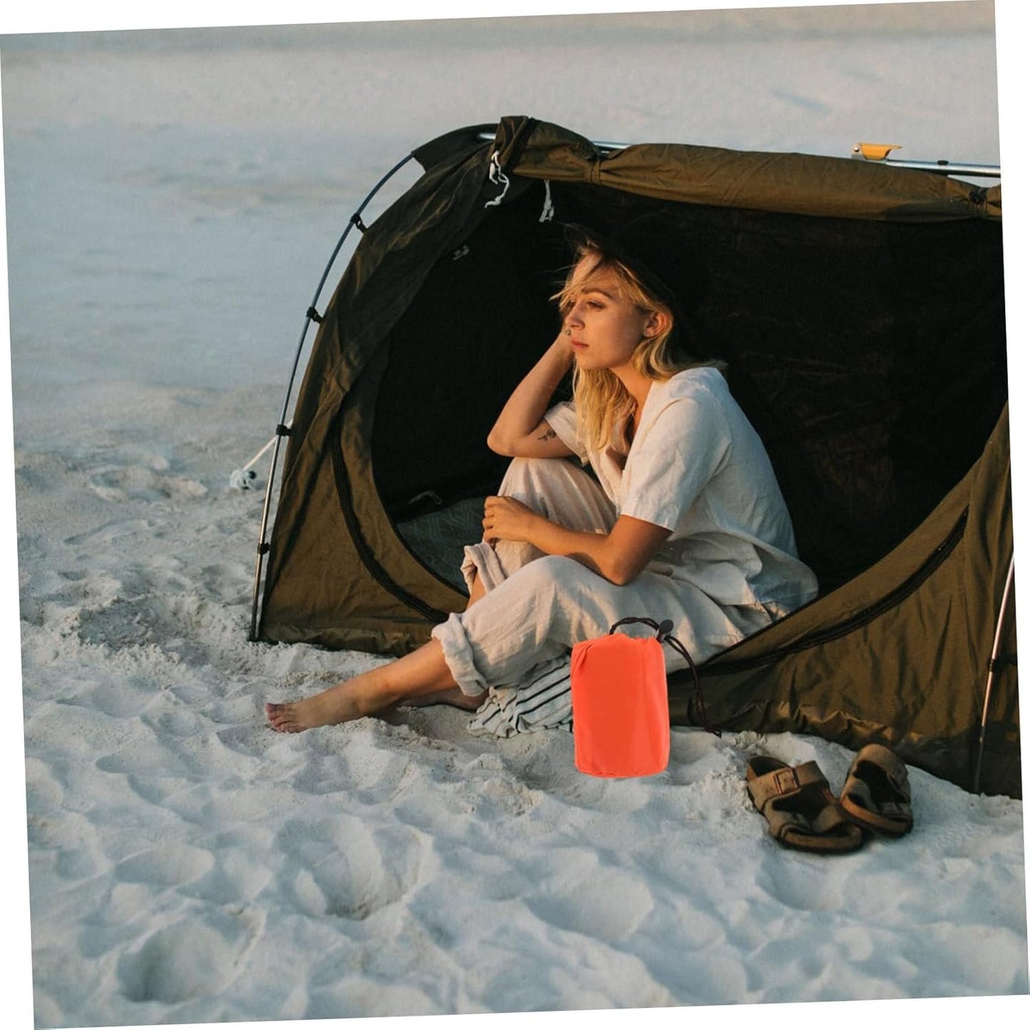 MOBUTOFU Lightweight Portable Sleeping Thermal Survival Warm Camping Tent Bivy Sack Blanket for Outdoor