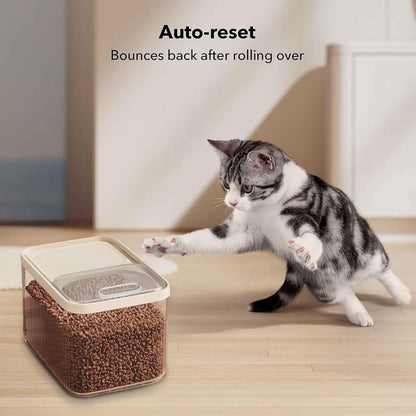 Airtight Dog Food Storage Container with Measuring Cup, Clear Pet Food Storage Bins, Up to 30 lbs, Large Pet Dry Foo𝖽 Storage Bins for Dog Cat Bird and Other Pe𝗍 Foo𝖽 (Clear,Large)