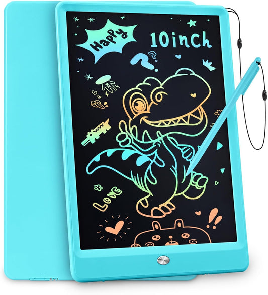 Gifts for Girls Boys, Toddles Colorful Doodle Board Drawing Tablet, 10 inch Writing Board, Educational Learning Toys Travel Gifts for Kids Age 3-9 Years, Kids Toys Portable in Car Airplane