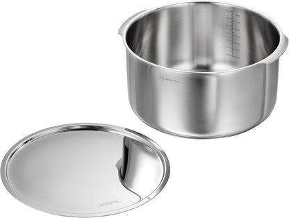 Tramontina Utsava 9.5-Quart Tri-Ply Clad Stainless Steel Tope with Lid, Patila Pot for Indian Cooking