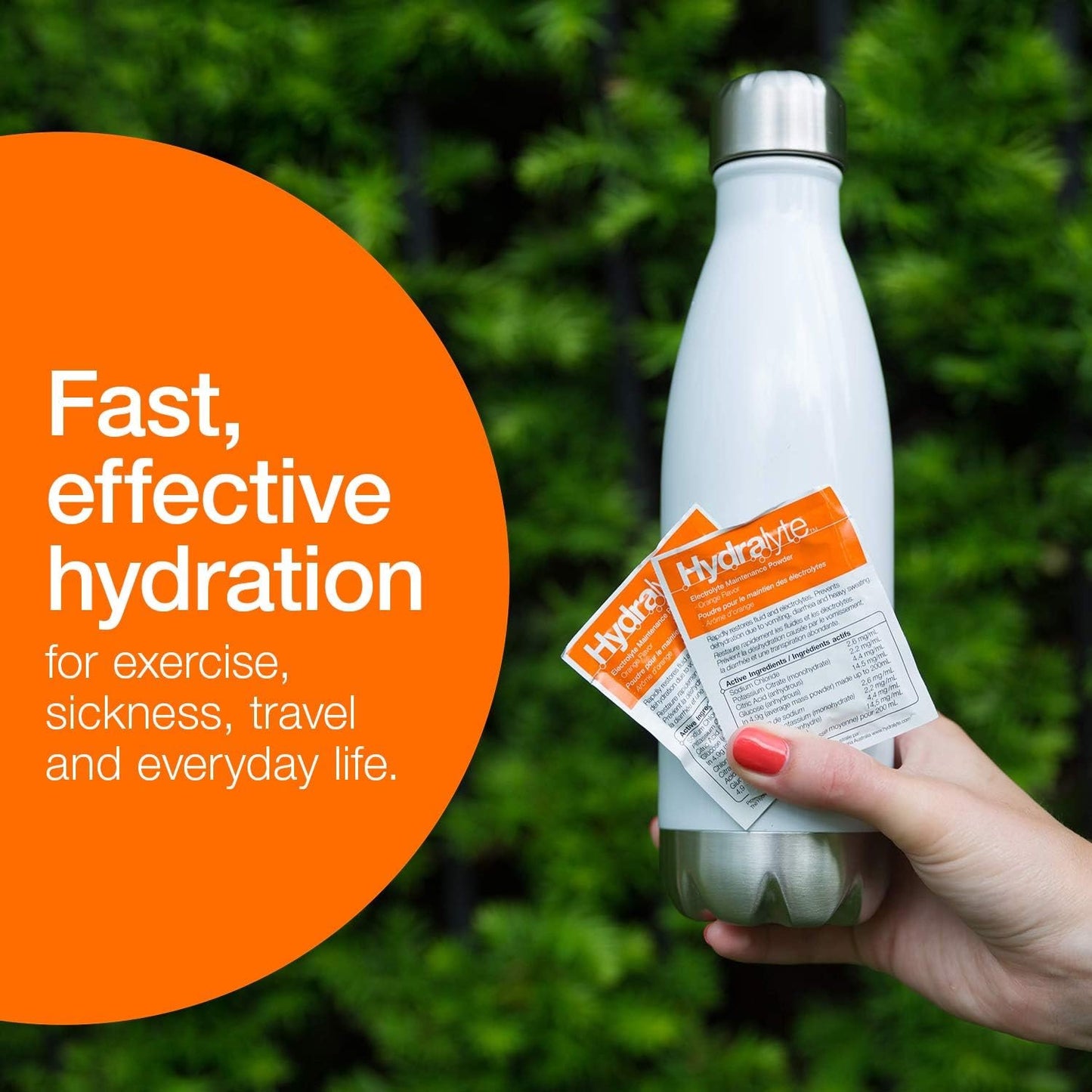 Hydralyte Orange Flavoured Electrolyte Packets, Hydration Powder Sweetened with Sucralose, 20 Servings