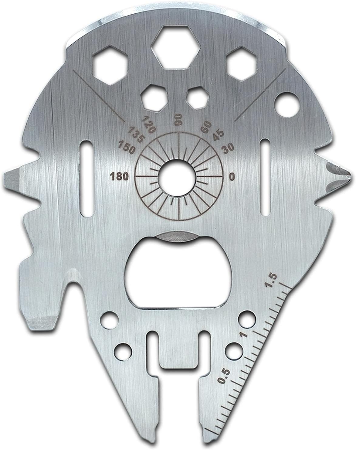 Star Wars Millennium Falcon 8-In-1 Multitool Kit | Hand Tool Gadgets Include Screwdrivers, Wrenches, Bottle Opener, Wire Cutter, Scraper, Protractor | Portable Survival Tool, Camping Accessories