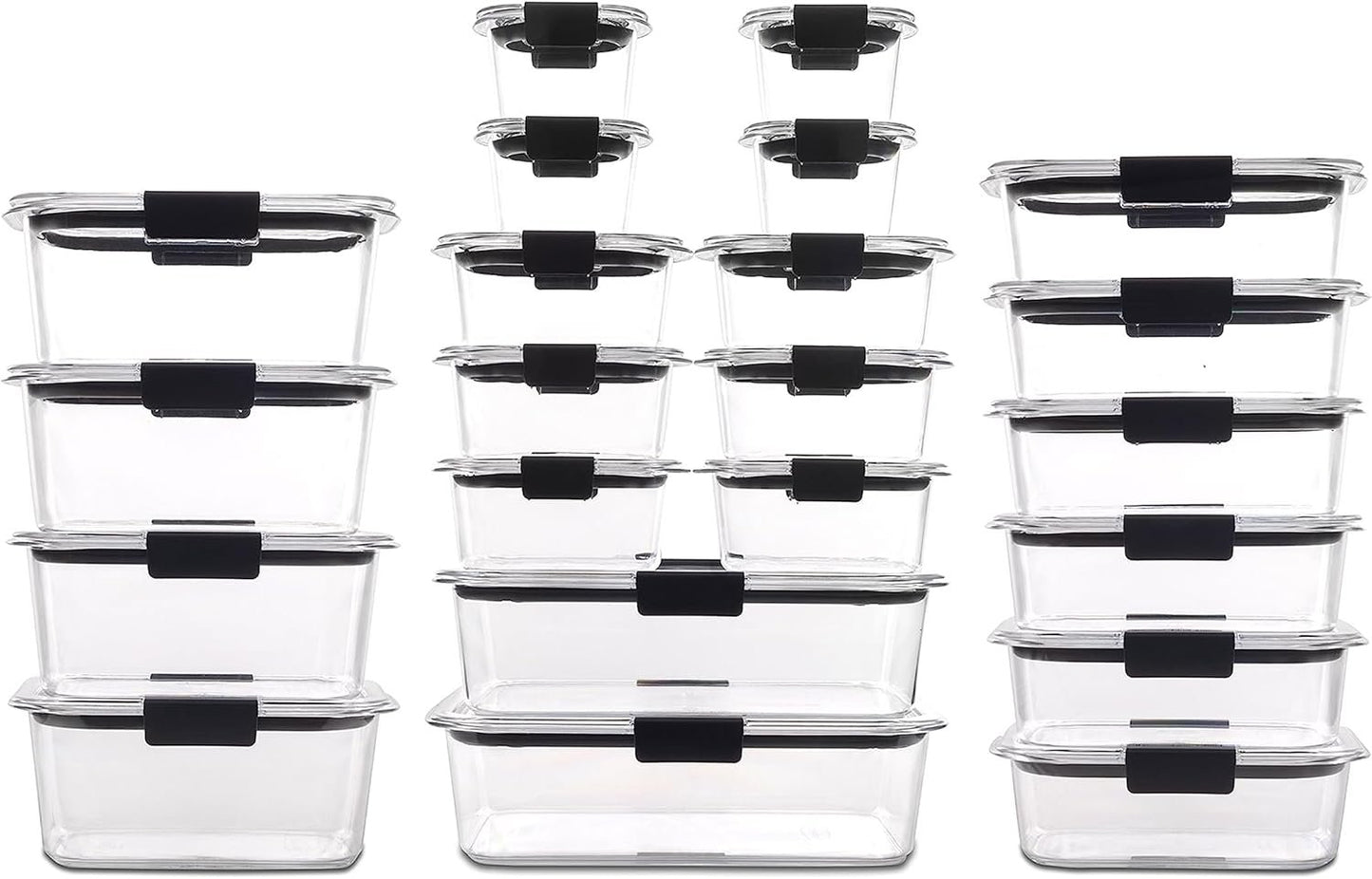 Rubbermaid Brilliance BPA Free 44-Piece Food Storage Containers Set, Airtight, Leak-Proof, with Lids for Meal Prep, Lunch, and Leftovers