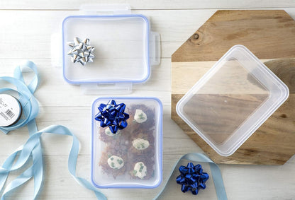 Snapware Total Solution 6 Piece Rectangle Plastic Food Storage Container Value Set, (3 x 8.5 Cup [2L] Containers with 3 x Tab Locking Lids) Opaque