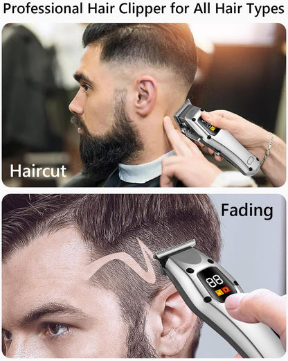 SOBEAU Professional Men's Hair Clipper Hair Trimmer Electric Hair Clipper Barber Kit, Waterproof Barber Razor