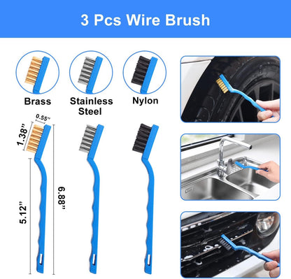 26Pcs Car Detailing Brush Set, Car Detailing Kit, Car Detailing Brushes, Car Cleaning Kit, Car Windshield Cleaning Tool, Professional Car Care kit - Car Wash Brush kit for Interior Exterior Wheels